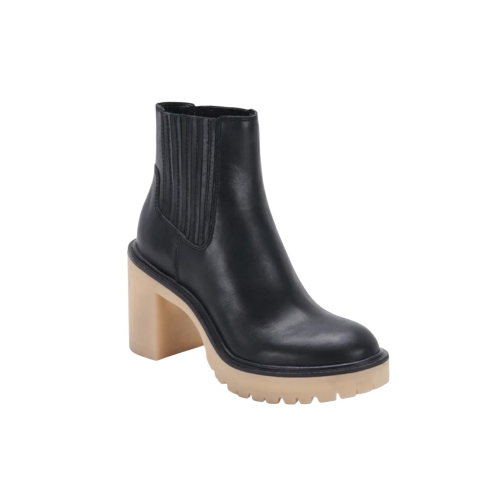 New Dolce Vita‎ Women’s Caster H2O Waterproof Lug Sole Block Heel Boots Classic